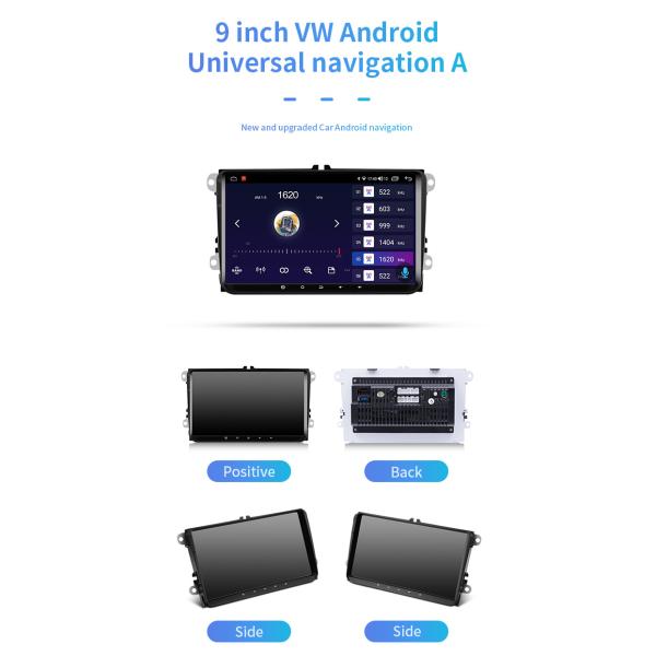 Навигация GPS андроида автомобиля 9 дюймов для мультимедиа Canbus Carpler экрана VW 1080P