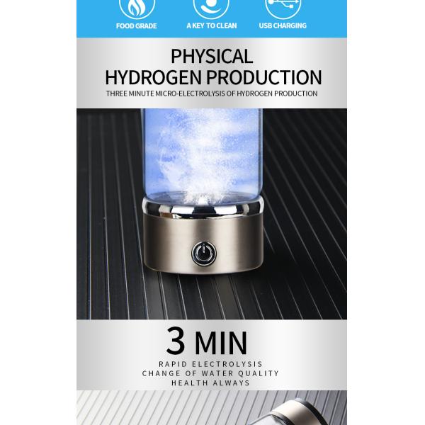 Portable Smart SPE Rechargeable Hydrogen Rich Water Bottle Generator