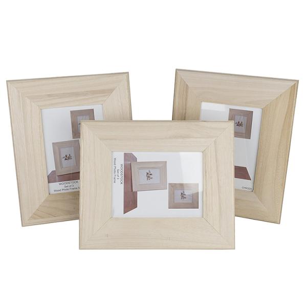 Unfinished Wooden Photo Frame Natural Wood Picture Frames for Home Decoration