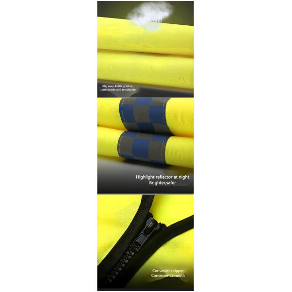 жилета безопасности жилета работника 100%Polyester жилет Vis оранжевого отражательного пожаробезопасный Hi для личной безопасности