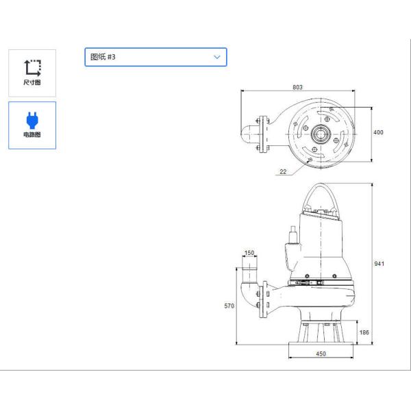 Grundfos SL1.100.150.40.4. 51d. C Bomba de aguas residuales Aplicar a WATERS ALTAUMENTOS DE RESIDUOS ANDULLA CONTROLES DE CONTROLES DE LA FILLA Y TRATAMIENTO DE DRENAGE