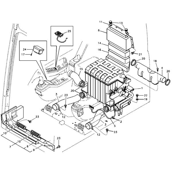 VOE14590052 14590052 Panneau de commande Parties de climatiseur de pelleteuse adaptées à EC160B
