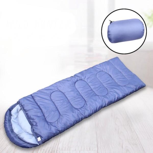 Customized 210*75CM Blue Waterproof 190T Polyester Outdoor Mountain Sleeping Bags For Cold Weather