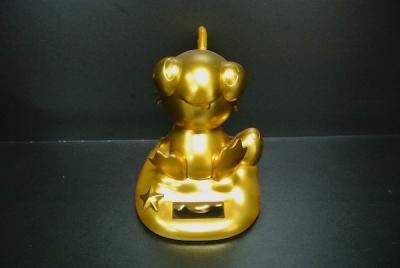 Gold Small Electronic Toys / Solar Energy Toys With Happy Worker Logo 10CM