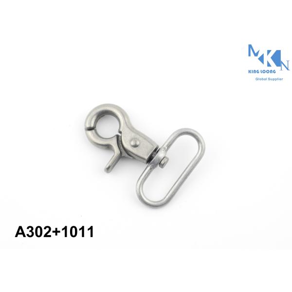 Flexible Swivel Clasp Hooks / Small Spring Snap Hook Silver Surface