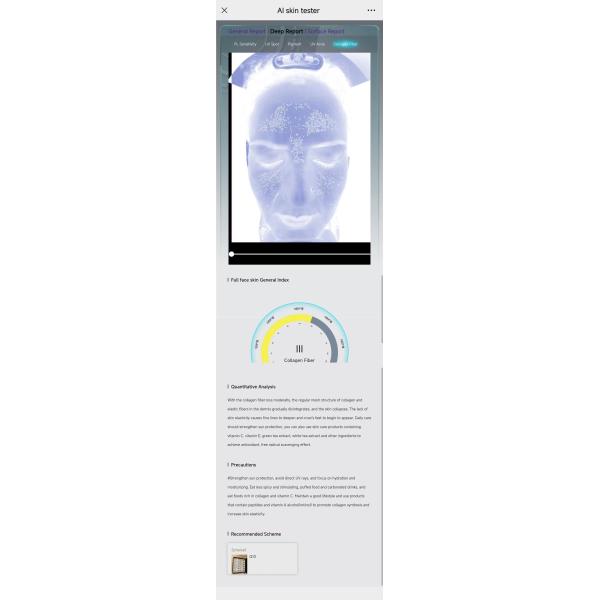 Skin Analyzer Reports Bitmoji Max Plus Facial Scanner Skin Scope Analysis Device