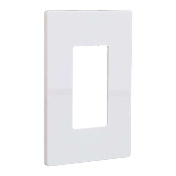 Rectangular Plastic 1 Gang Wall Plate Screwless Matte Finished