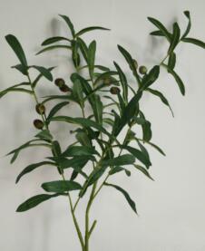 Green Fake Tree Branches With Leaves Artificial Olive Branch Indoor Decor