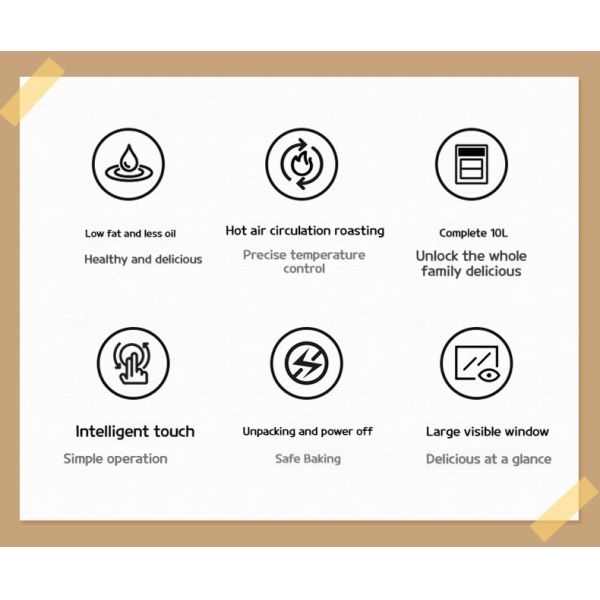 Most popular household 10L stainless steel air fryer