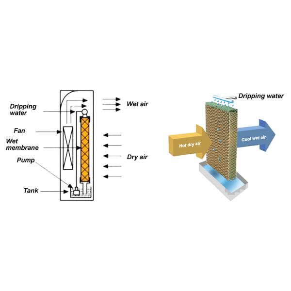 Intelligent Cheap Price 6L/H Agriculture Greenhouse Humidifier Wet Membrane Industrial Humidifier