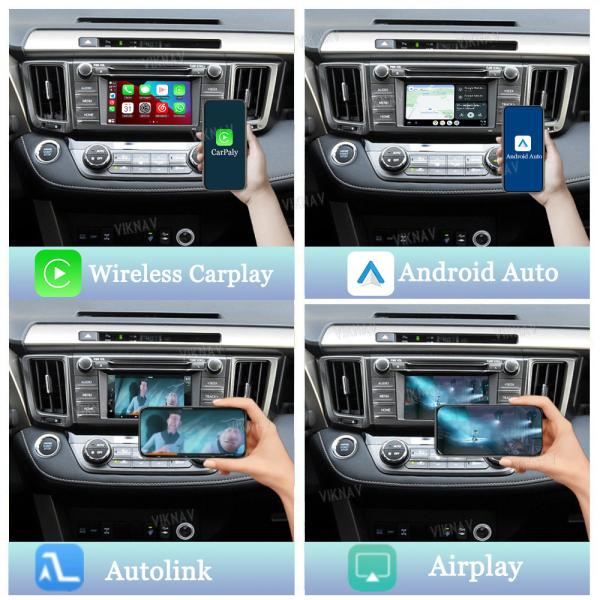 Viknav Linux システムデコーダーボックス Apple Android 無線自動カープレイ Toyota RAV4 2013-2018