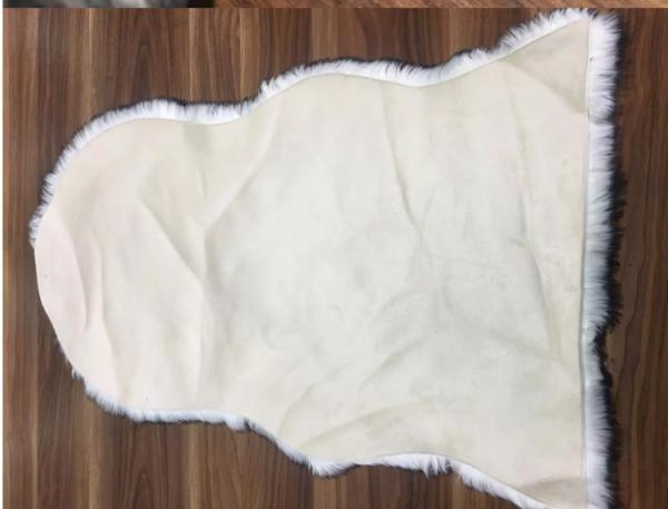Soild Plush Faux Fur Animal Rug , Luxury Fur - Thick White Washable Faux Fur Rug