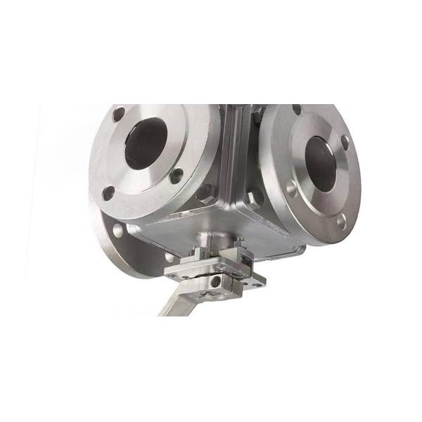 Ручное высокое давление трехстороннее фланцевое шаровое клапаны из нержавеющей стали