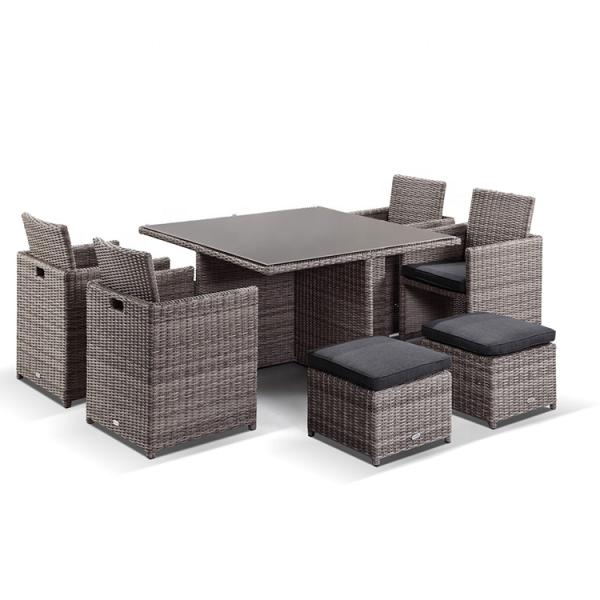 Luxury Garden Poly Rattan Handwoven Solaris High Synthetic Wicker Outdoor Furniture Set