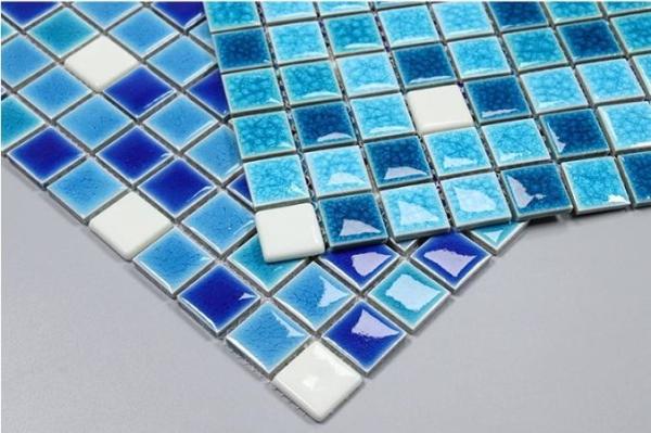 Mosaicos Contemporâneos azulejos brilhantes brilham no escuro azulejos da piscina