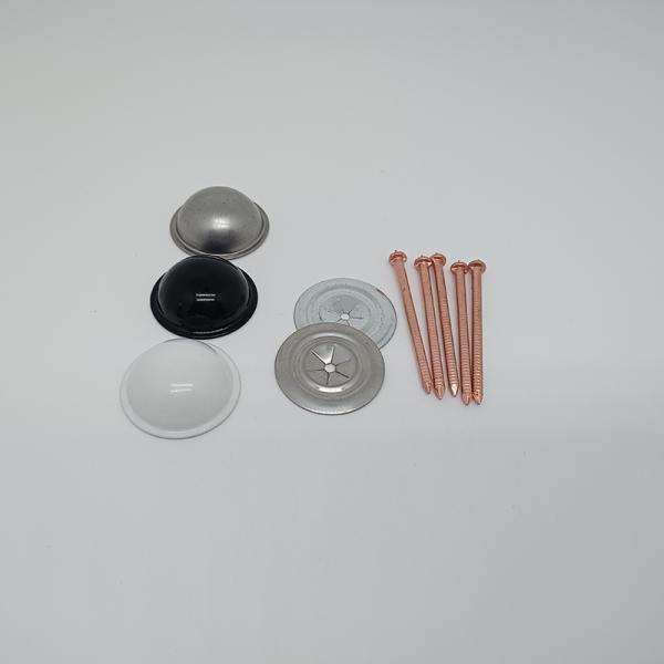 Marine Insulation Capped Starlock 12ga 28mm Aluminum Dome Cap Washers