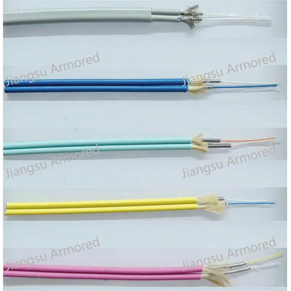 Armored Duplex Fiber Optic Patch Cable 3m DLC DSC 2x3.0mm Grey LSZH FTTH Flat Cable
