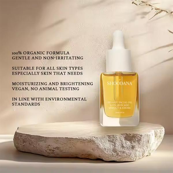 Skin Care Serum Dermatologist Tested Hypoallergenic Vegan Facial Oil Avocado Apricot Jojoba Oil