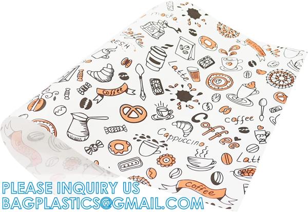 Unbleached Deli Wax Paper Sheets For Food, Basket Liners Food Picnic Paper Sheets Greaseproof Deli Wrapping