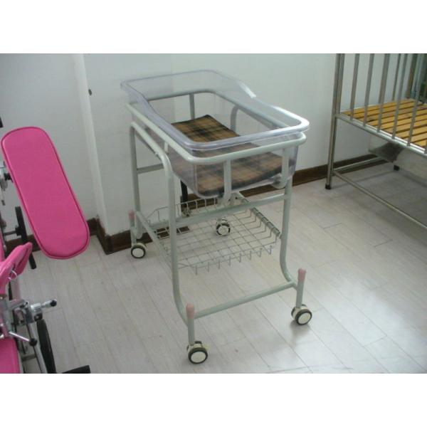 Pediatric Hospital Baby Bed For Infant , Hospital Baby Cot With Four Wheels