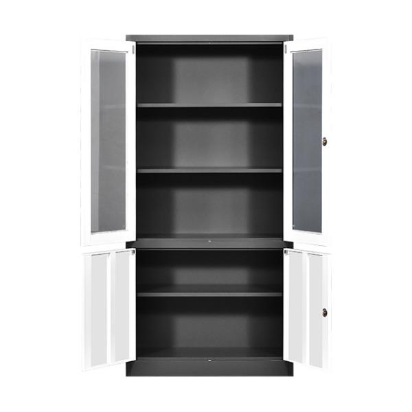 Steel File Cabinet Glass Door Laboratory Cabinet Steel Cupboard