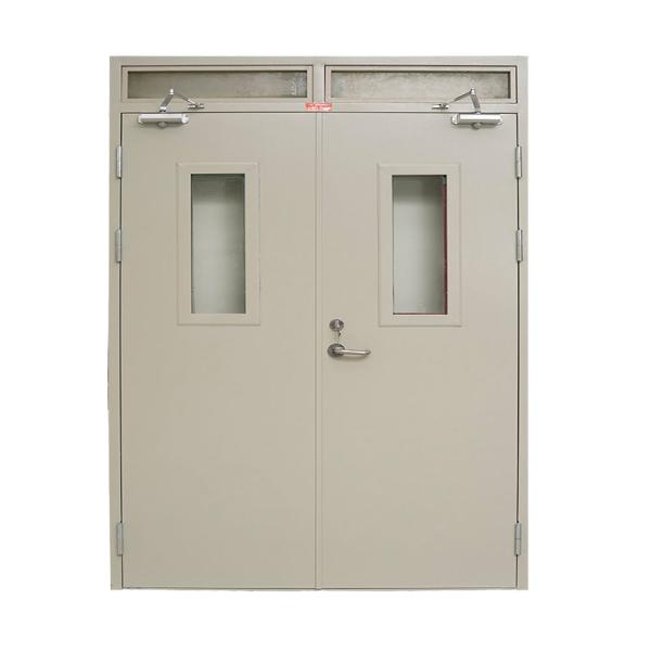 China China Flat Design Fire Doble Fire Plated Metal Fire Proof Doors Sliding Door System With Smart Lock