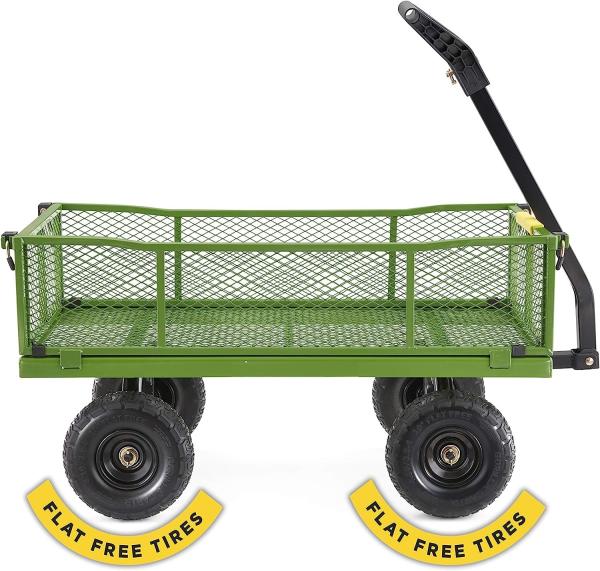 Outdoor Garden Heavy Duty Utility Portable Large Capacity Camping Collapsible Wagon Cart With All-Terrain Wheels