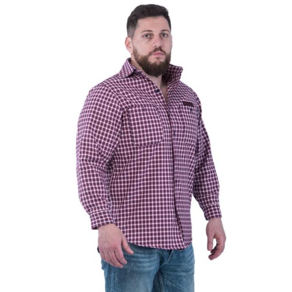 Plaid Twill 7.5oz Fire Resistant Welding Shirts Yarn Dyed Two Pocket Snap
