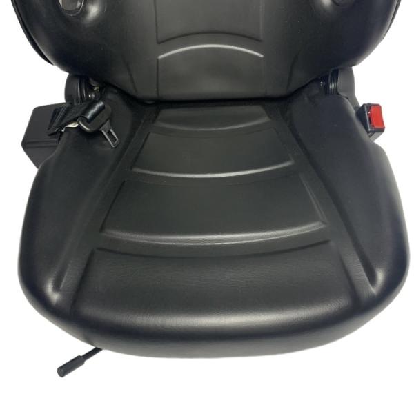 Universal Forklift Seat with Steel Armrest Fold Down Backrest and Leather Material for Long Working Life