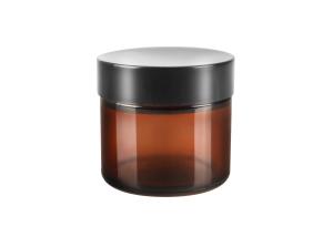O cosmético de vidro luxuoso ambarino range o produto comestível Eco não tóxico