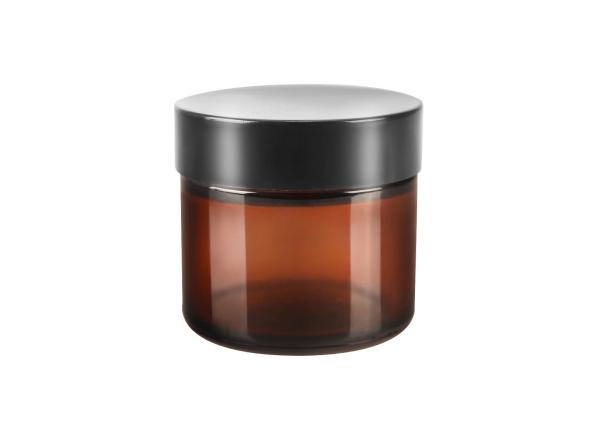 Amber Luxury Glass Cosmetic Jars Food Grade Non Toxic Eco Friendly