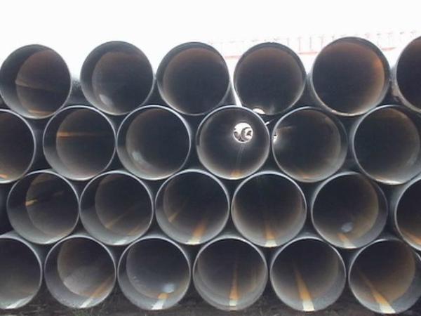 Q235B Q345B Hollow Steel Pipe , ERW Black Round Steel Welded Pipe