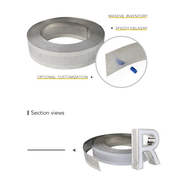 толщина SS304 90m 0.55mm осветила письма канала
