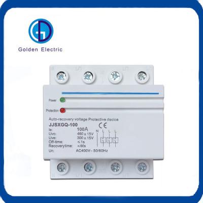 100A 3p 380V Household Voltage Protective Device for Overvoltage And Undervoltage Protection