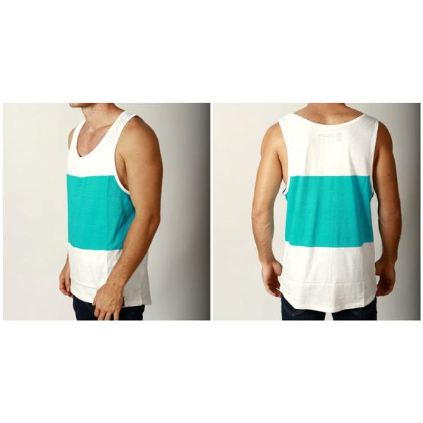 Wholesale customized printed cotton tank tops for men gym tank top
