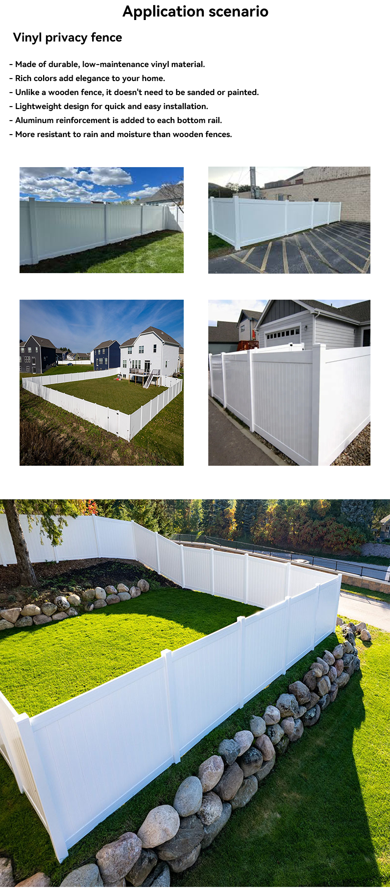 6 Feet * 8 Feet Width Pvc Privacy Fence Outdoor Security Fence