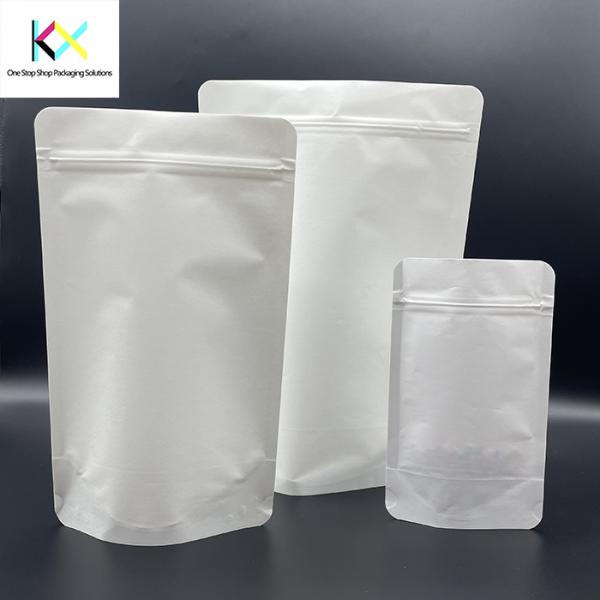 Compostable Food Packaging Bags Digital Printed Custom Kraft Pouches