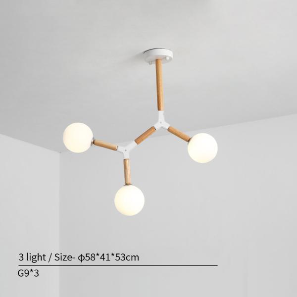 Creative Wooden Chandelier with glass bubble chandelier Sptnik Spider Chandelier(WH-MI-214)