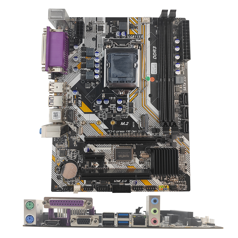 PCWINMAX B75-LPT ATX Industrial Motherboard LGA1155 DDR3 Dual Channel 16GB SATA 3.0 Original B75 Chipset for Embedded PC