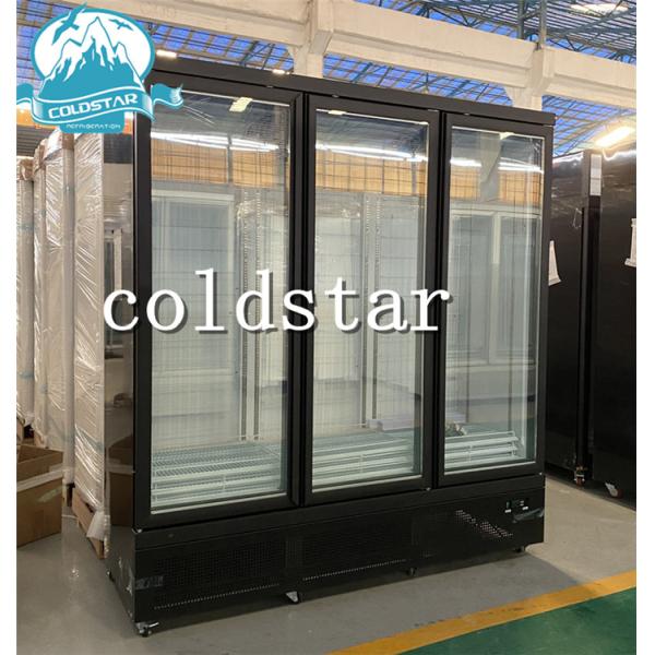Commercial Freezer 3 Glass Doors Auto Defrost Ice Cream Upright Display Fridge Freezer