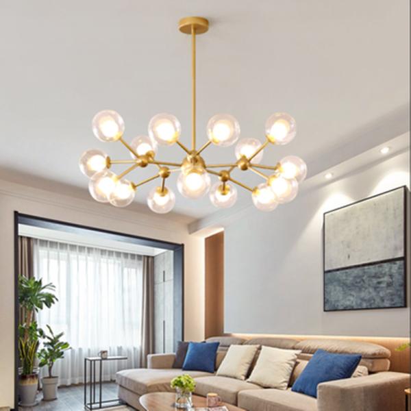 Modern LED glass bubble chandelier metal plexiglass lamp Ceiling Decor modo Glass Ball Chandelier(WH-MI-247)