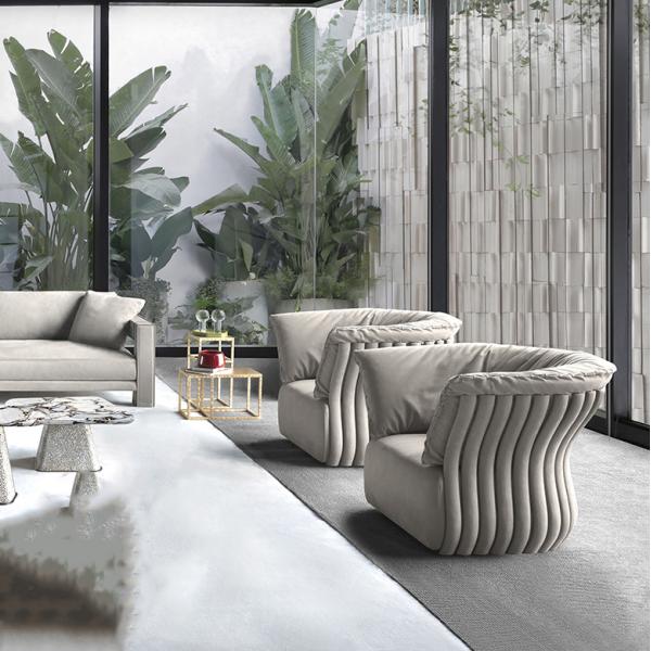 High End Modern Luxury Living Room Furniture Sets Classic Stainless Steel Leg Sofa