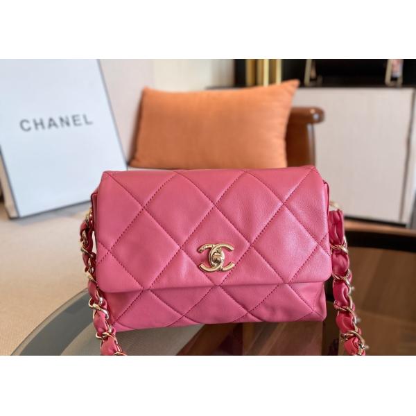 17cm Length Chain Shoulder Bag Daily Travel With Shallow Gold Hardware