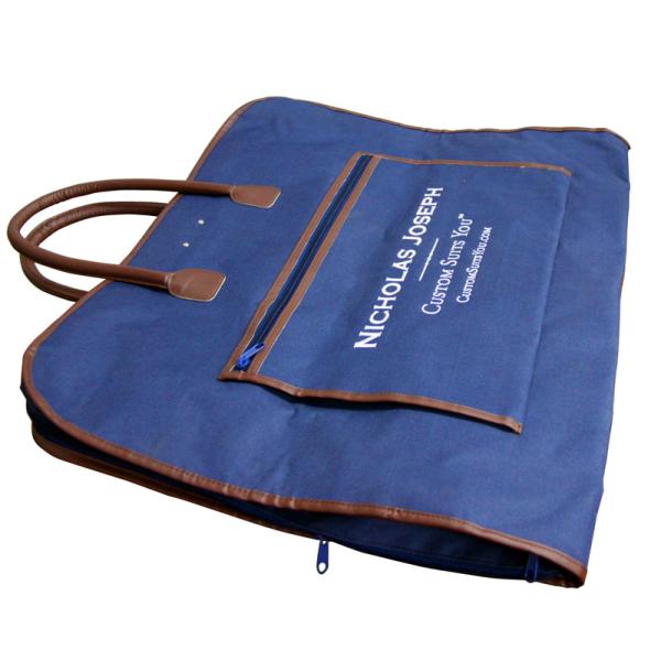 Nicholas Embroidery Logo Suit Garment Bag Oxford Fabric PU Handle