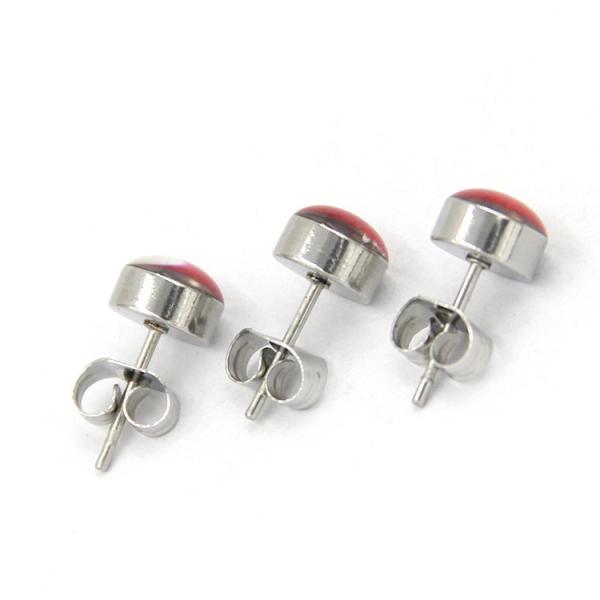 Body Piercing Jewelry Petrol Dripping Stainless Steel Stud Flag Earrings