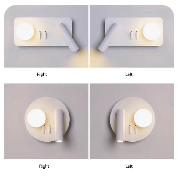 Bedside reading wall lamp acrylic ball Nordic bedroom bed board light living Bedhead wall light for hotel