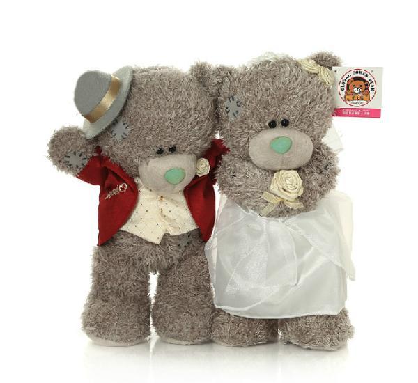 plush marriage gauze teddy bear toy,cloth teddy beat toy for wedding