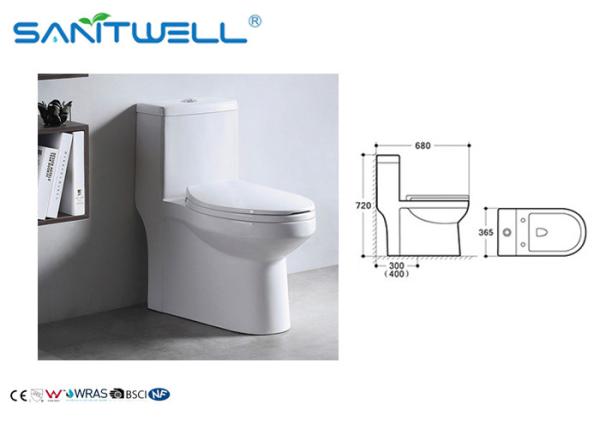 WC cerâmico SWS81511 de Siphonic, uma cor siphonic do branco do toalete da parte