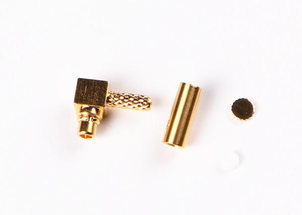 50 Or 75Ohm Gold Plated MCX Right Angle Plug Male Crimp RF Coaxial Connector