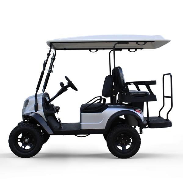 Electric Golf Cart 4 Seater With 48V5KW AC Motor And Aluminum Alloy Hub Curb Weight 400-500kg Customized Model